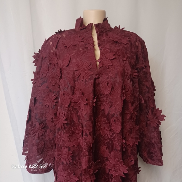Marie  by Victoria dunn Dress Deep Red Lace And Size XL - Picture 4 of 14